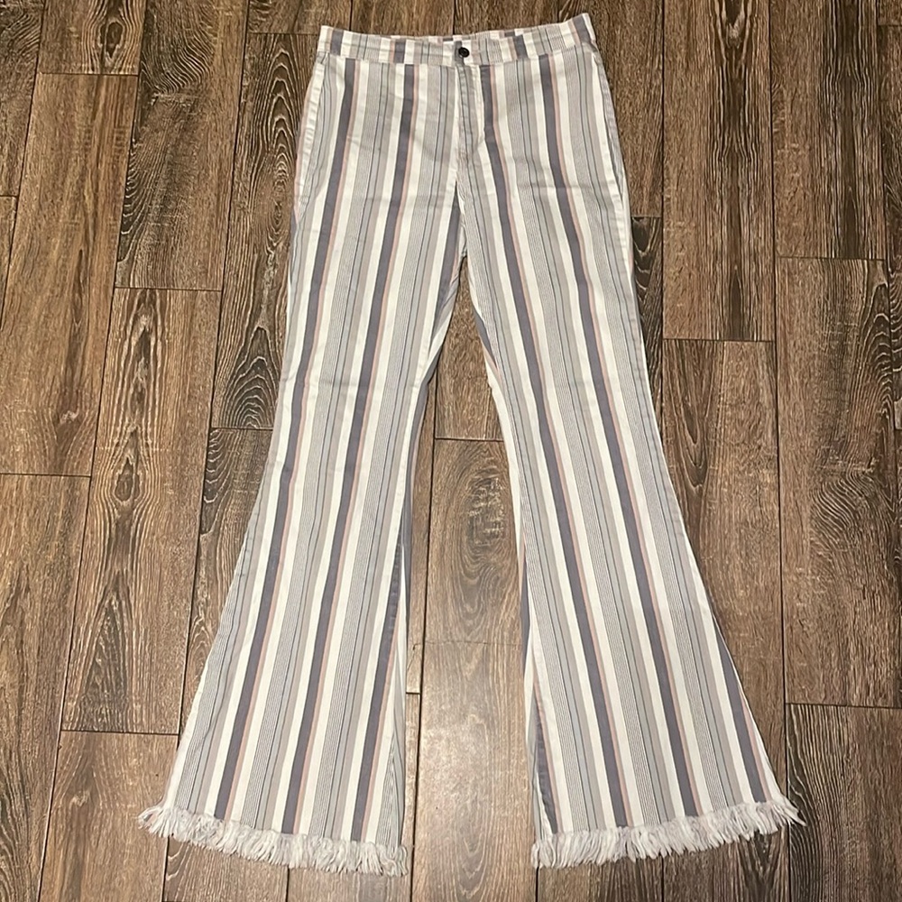 Cello Striped Bell Bottom